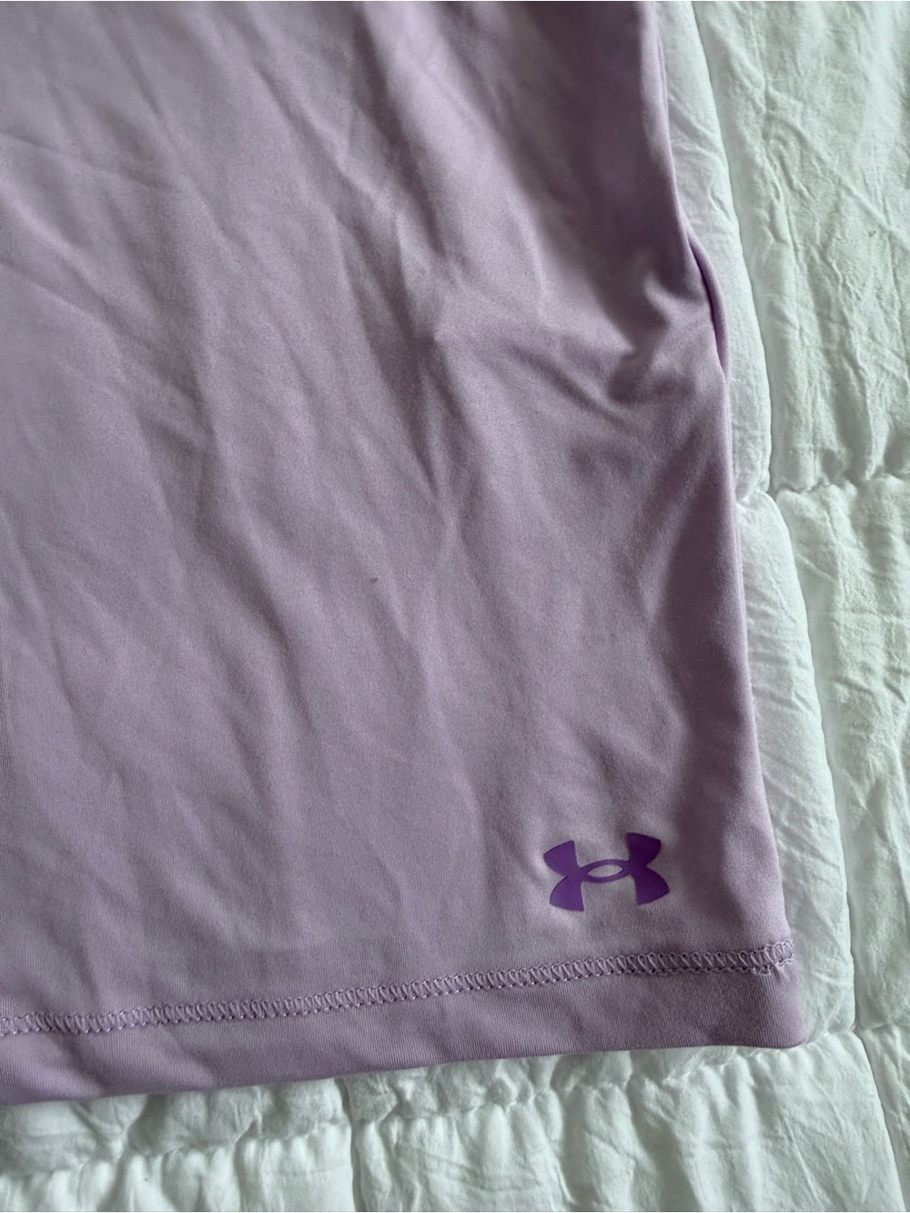 {Under Armour} Purple Loose Fit Athletic Workout Short Sleeve Tee | S - Picture 4 of 6